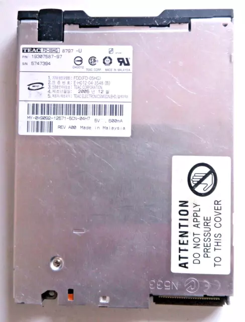Pc Internal Floppy Drive - Teac Fd-05Hg 8797-U  - P/N 19307587-97
