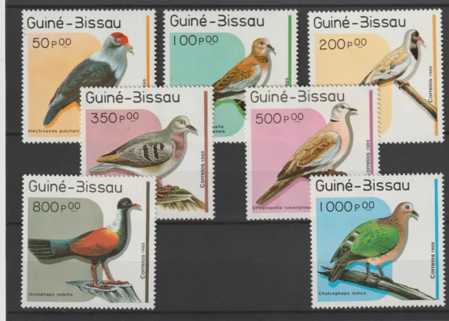 1989 Guine' Bissau Fauna Uccelli 7 Val. Foto Mnh Mf120035