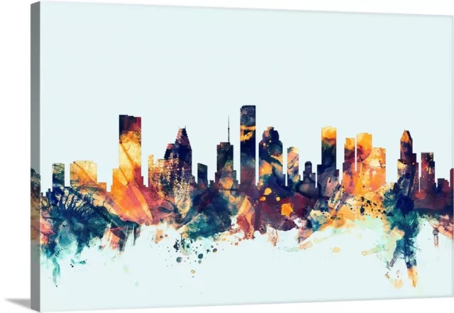 Houston Texas Skyline Canvas Wall Art Print, Houston Home Decor