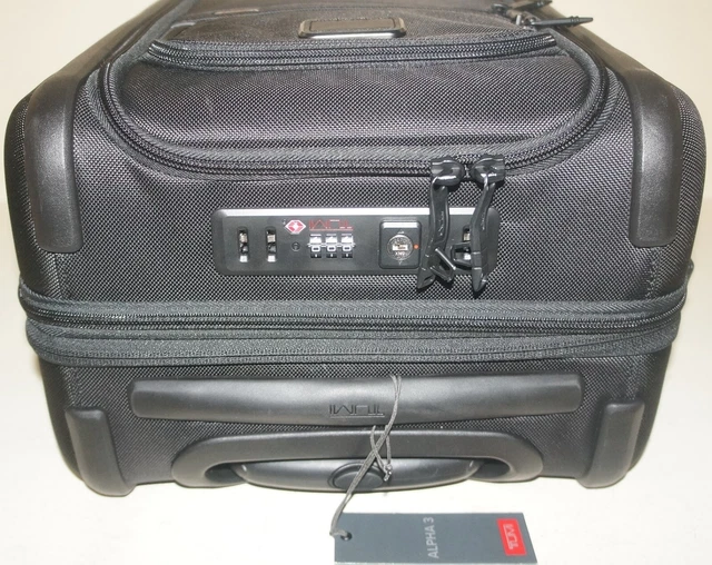 New Tumi Alpha 3 117154-1041 22" Expandable 4 Wheeled Carry-On Case/Bag - Black 11
