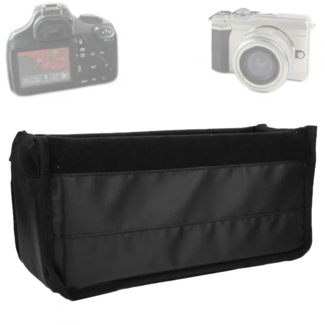 Waterproof Shockproof Camera Insert Bag Padded Case Pouch for DSLR Camera Lens