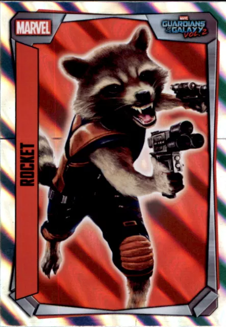 Topps Trading Card 255 - Rocket - Holographic Foil  - Marvel Missions 2017