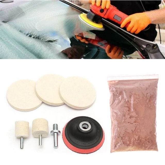 Cerio Ossido Vetro Kit per Lucidatura 8pcs Durevole M10 A 8 Foratura Adattatore