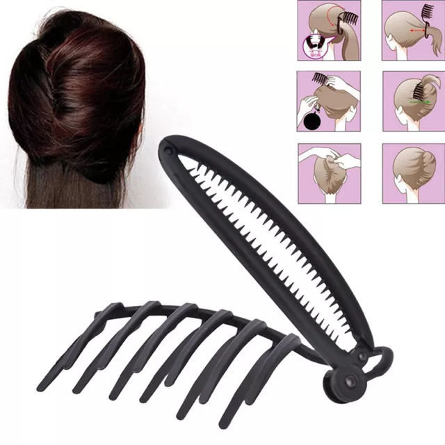 Magic women DIY hair styling updo bun.comb clip set for hair 'french twist mC-wf