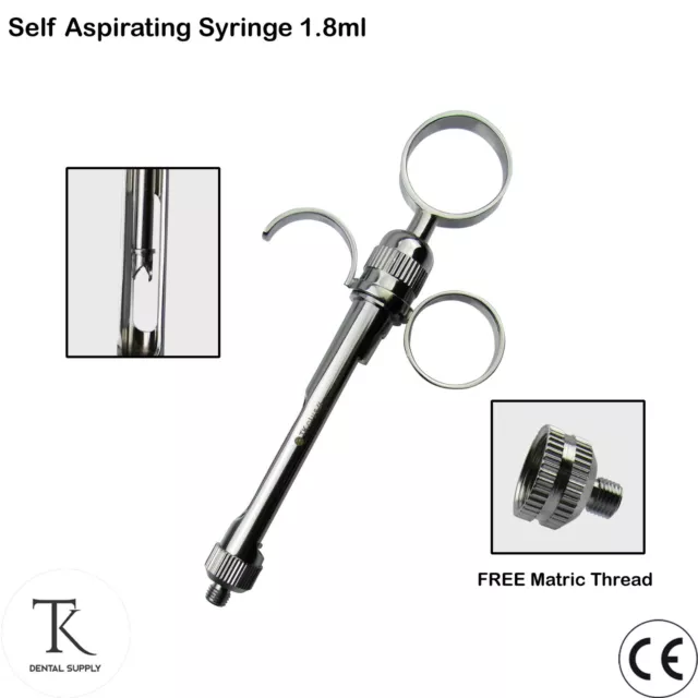 Chirurgie Seringues Dentaire Self Aspirating Syringe 1.8ml Dentist Oral Surgery