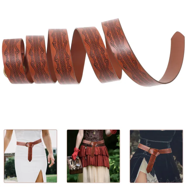 Cintura medievale in pelle Pu Mann cintura in vita alla moda