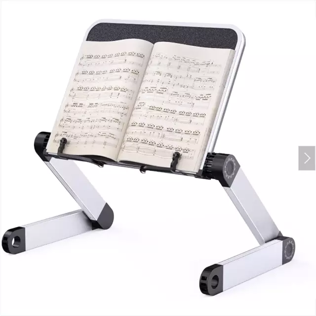 Book Stand, RAINBEAN Laptop Stand, Adjustable Book Holder with Paper Clips, Cook