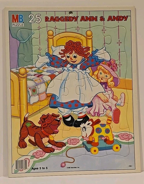 VINTAGE 1987 RAGGEDY Ann & Andy Jigsaw Puzzle 25 Piece COMPLETE MB 