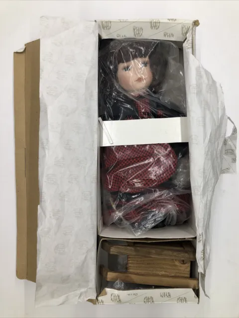 Heritage Signature Porcelain Doll - Annie  Winter Doll with Sleigh - NEW IN BOX!