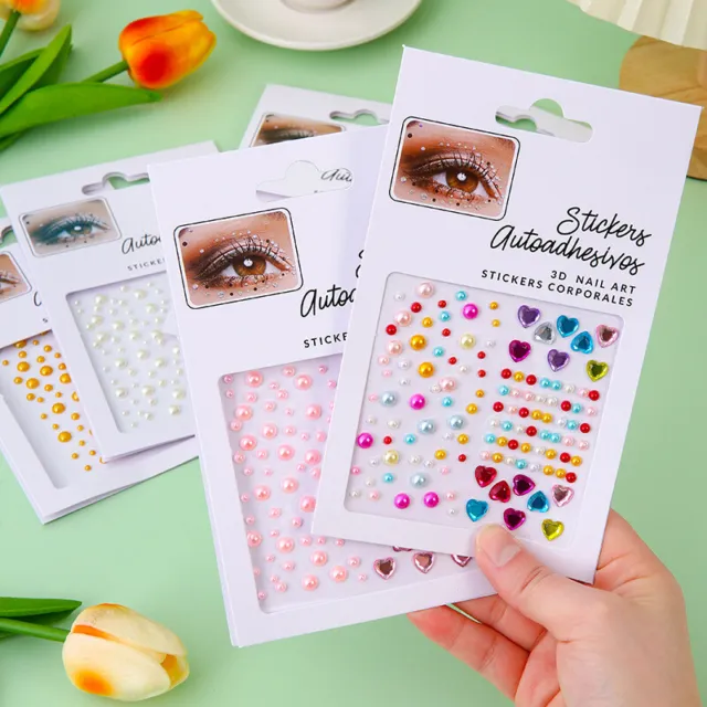 1sheets Purple Rhinestone Facial Tattoo Sticker For Party, Face Jewels  Festival Makeup Eye Jewels Stick On Rhinestone For Face, Hair, Body, Eye