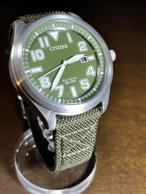 Citizen Eco-Drive "Chandler" Mens Watch AW1410-16X Military Inspired NWOT 3
