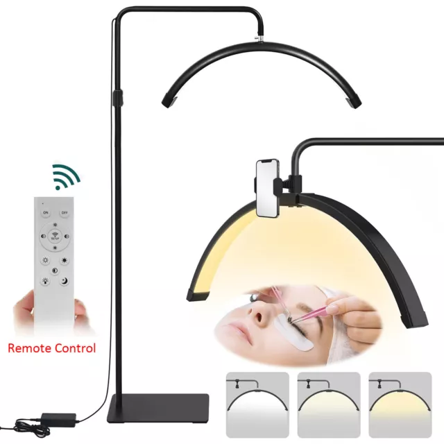 Half Moon Floor Fill Lamp LED Lash Light Beauty for Tattoo Salon Eyelash Makeup