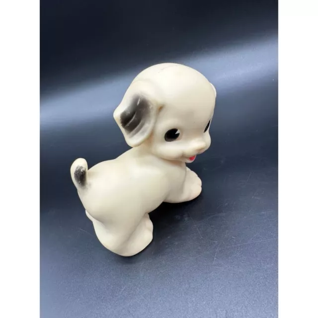 VINTAGE RUBBER SQUEAKER Dog Ruth Newton Toy Sun Rubber Co Puppy White