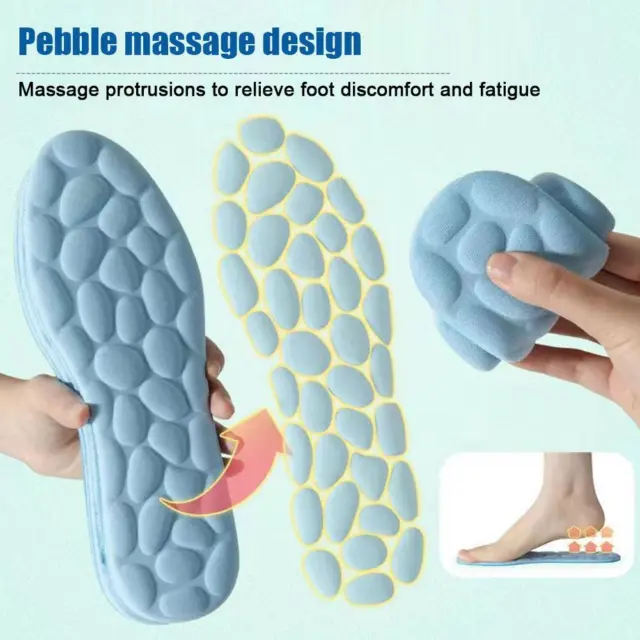 Memory Foam Orthopaedic Massage Insoles For Shoes Men Sports Women S4S9 G9D8