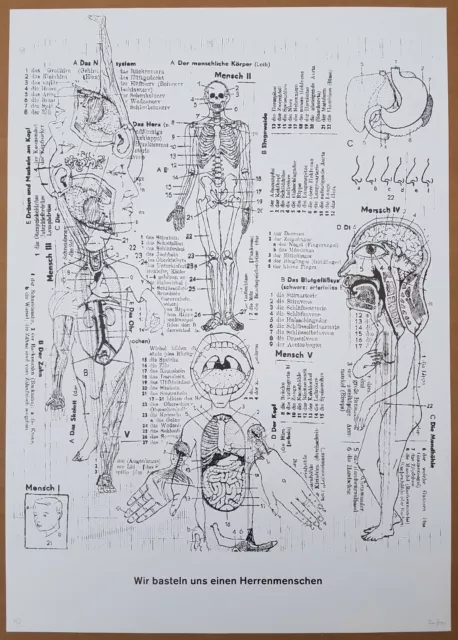 THOMAS RANFT : ORIGINAL - GRAFIK - HANDSIGNIERT - NUMMERIERT V / X Herrenmensch