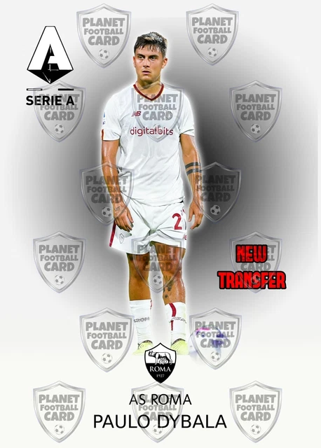 PAULO DYBALA, AS Roma. White Card, 2022/2023 Custom Football Card. EUR ...