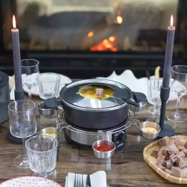 Livoo Caquelon à fondue électrique 8 personnes 1,8 L 1000 W Noir