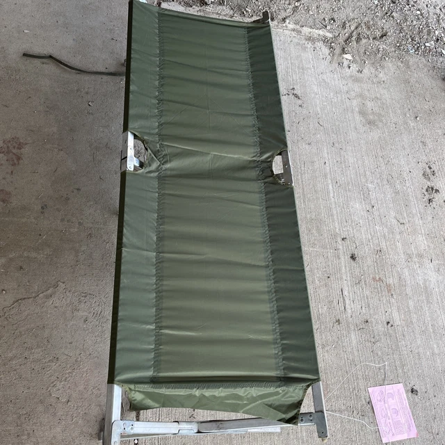 US ARMY GREEN Heavy Duty ALUMINUM Folding Cot NEW NYLON. 29.99 PicClick