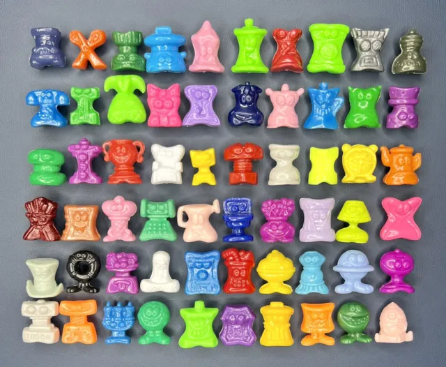 Complete Set *60* Solid Classic Crazy Bones Gogos *Things* 0963