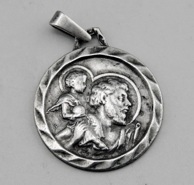 RARE MEDAILLE RELIGIEUSE ancienne  Ordre Religieux  - Métal Argenté