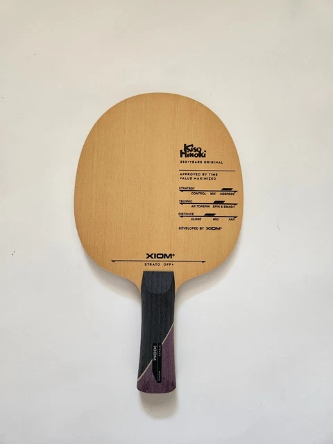 Xiom Hibi O PRO Table Tennis Blade – Hinoki Penhold Racket, Made In Japan