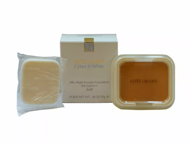 Estee Lauder Cyber White Silky Bright Powder Foundation #06 Spf20 Refill 11G.(D)