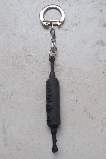 ANCIEN PORTE CLES ,émaillé sur cuir, Citroen DS 19 , ID..TOP, vintage