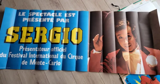 Affiche Cirque Originale Ancienne Circo Cirque Sergio