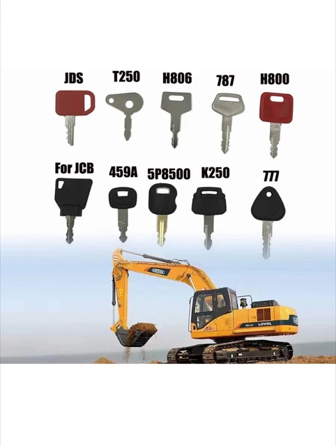 Genuine JCB Master Plant Keys (x2) - Fits Ignition Locks On