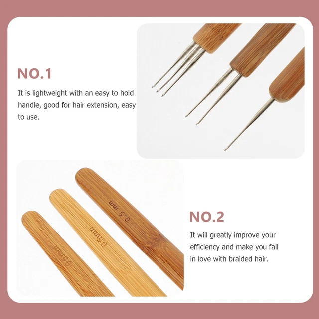 Crochet Hook Lock Dreadlock Crochet Kit Hair Braiding Tools Weave 3