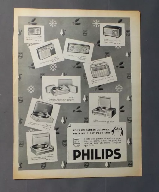 Pub Publicite Ancienne Advert Clipping 150917 / Transistor Electrophone Philips