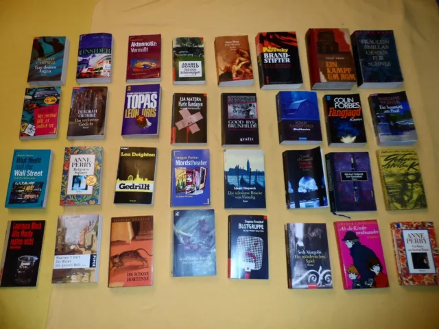 Büchersammlung Buchpaket 32 x Romane Krimi  Thriller s. Bilder