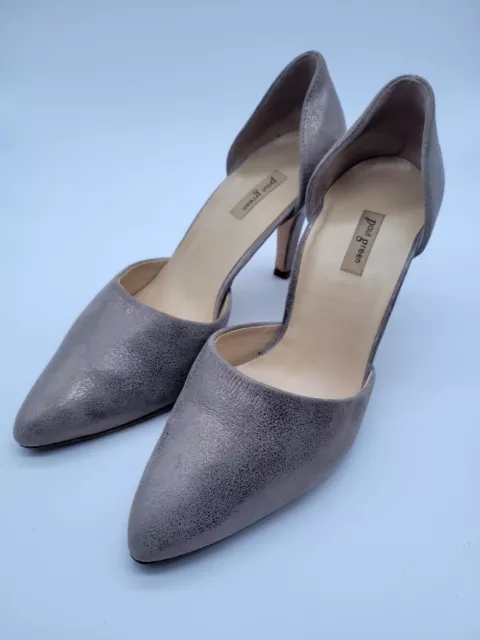 PAUL GREEN Julia D'orsay Pumps Metallic Suede Women’s Size UK 6 - US 8.5