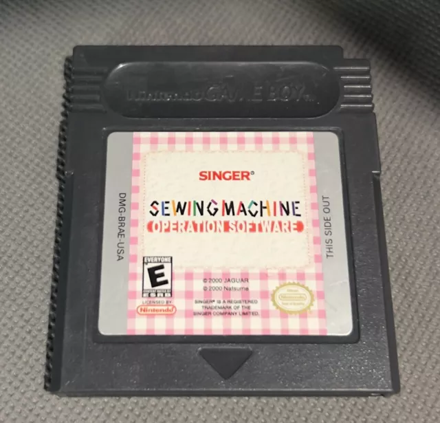 Nintendo Game Boy Color Operation Software for Singer Sewing Machine  USA