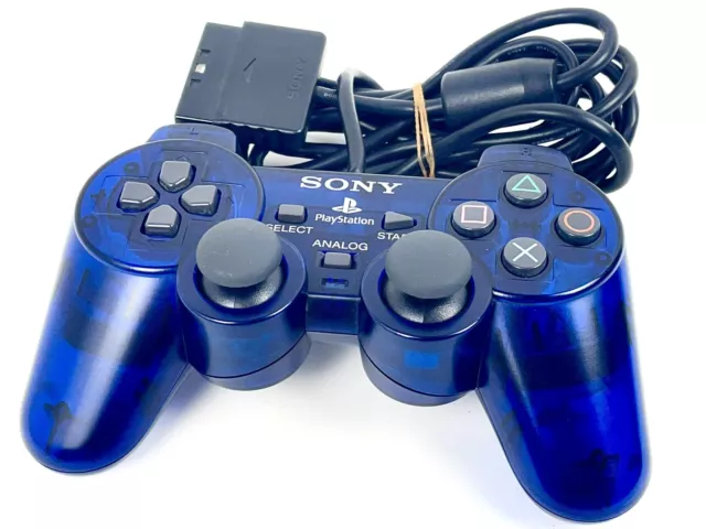 PS2 CONTROLLER DUAL Shock 2 Ocean Blue Sony Playstation 2 Game