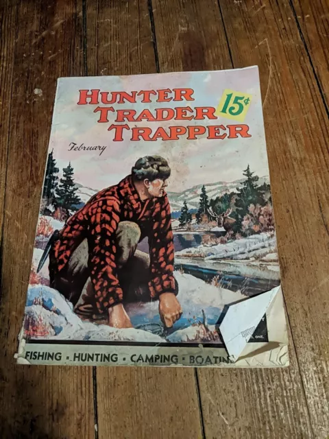 Hunter Trader Trapper February Magizine Vtg Rare Ad Sports Sportsman