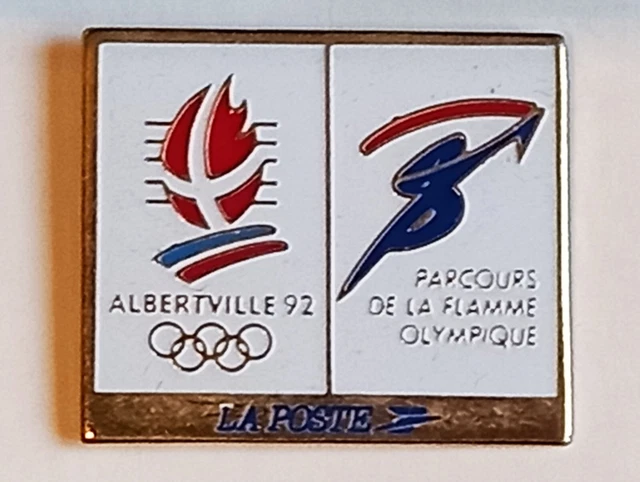 Pin's JO Albertville 92 La Poste Parcours De La Flamme Olympique Ref 8090 2413458246