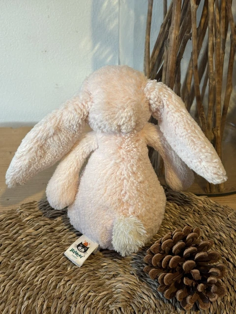 JELLYCAT BASHFUL PINK Bunny Rabbit Small Rattle Soft Toy Retired Rare £ ...