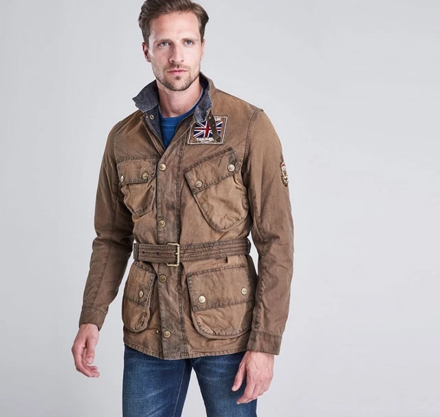 BARBOUR INTERNATIONAL TRIUMPH Mens Legend Wax Jacket Small