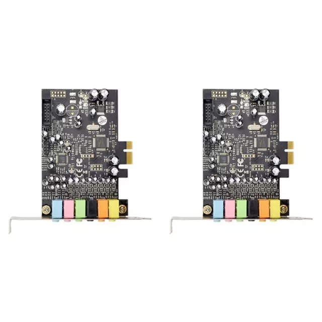 2X Tarjeta de sonido envolvente estéreo PCIe 7.1 canales PCI-E integrado 7.1 3653