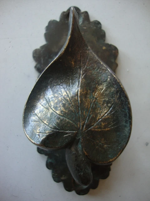 Antique pair brass curtain tie backs 3