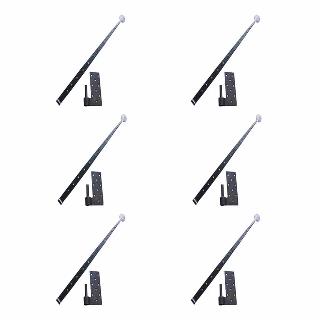 6 Door Hinges Black Wrought Iron Bean Pintle Hinge 24" | Renovator's Supply