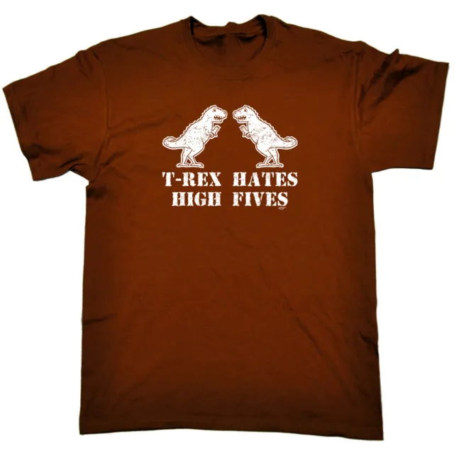 Trex Hates High Fives Dinosaur Mens Funny Novelty Shirts T Shirt T-Shirt Tshirts