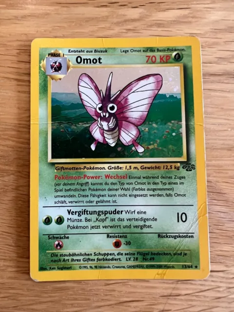 Pokemon Karte Card Omot Holo 13/64 Jungle Dschungel Deutsch