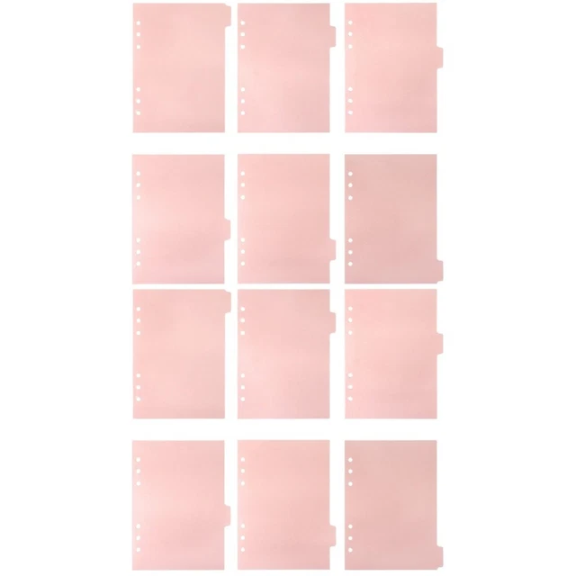 12 PCS DETACHABLE Binder Dividers Professional Binder Tabs Household ...