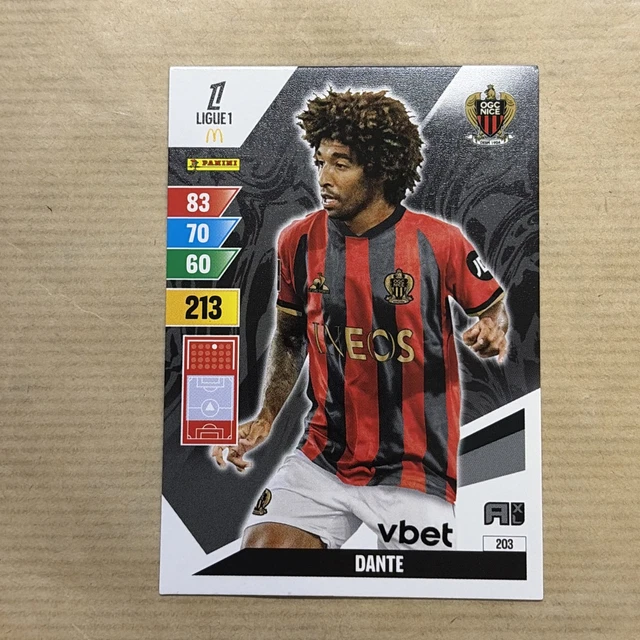 Carte Adrenalyn Signée OGCN Nice Football Ligue 1 - Joueur DANTE, Collection