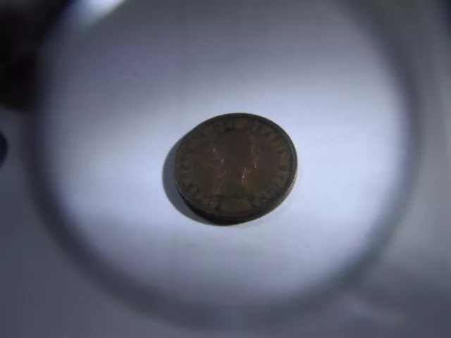 1957 Canada one Cent Penny Circulated Canadian Coin Queen Elizabeth II QEII