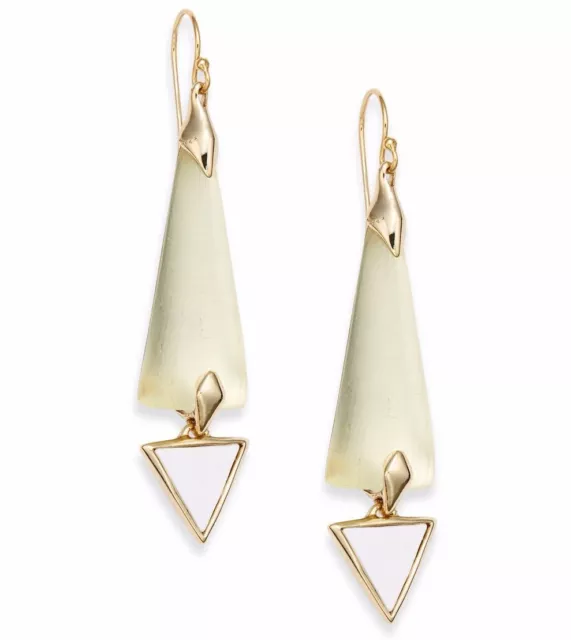 Alexis Bittar Lucite Geometric Drop Earrings Ivory New Nwt