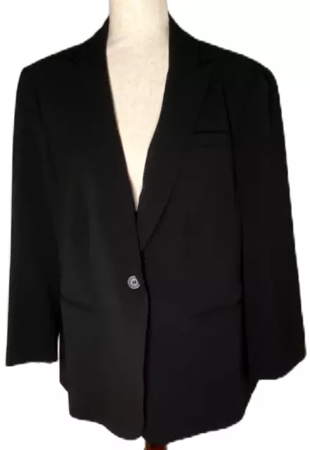CALVIN KLEIN Women's Plus Size Black Blazer Lined - Size 16W