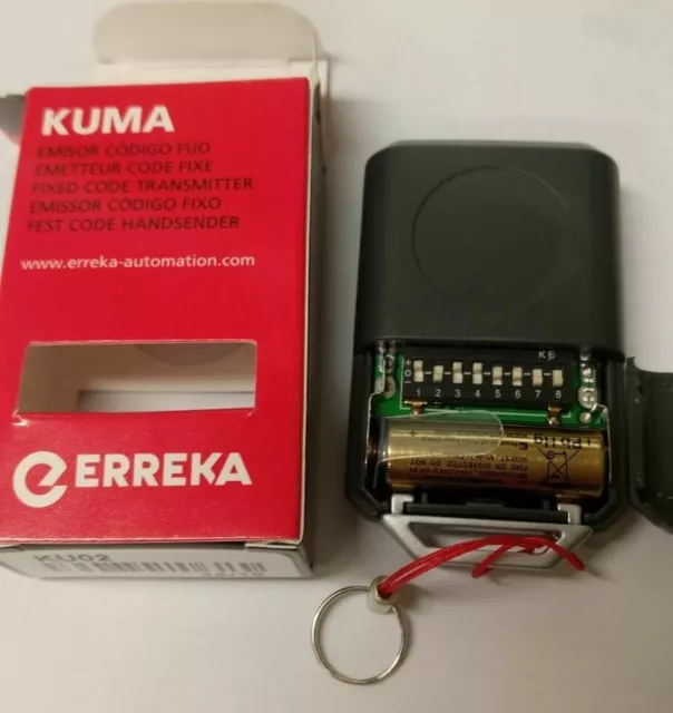 md3 Mando de garaje ERREKA KUMA KU02 LUNA LU02 original compatible Reson 433 mhz